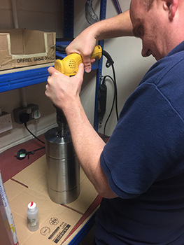 straightpoint engineer making a custom load cell